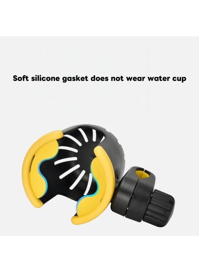 Bicycle electric bicycle water cup holder milk tea holder, bicycle universal beverage bottle holder baby stroller bottle holder (black and yellow) - Image 3