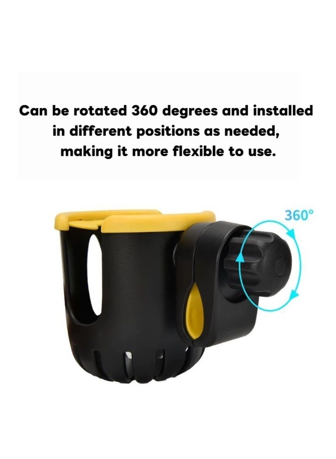 Bicycle electric bicycle water cup holder milk tea holder, bicycle universal beverage bottle holder baby stroller bottle holder (black and yellow) - Image 4