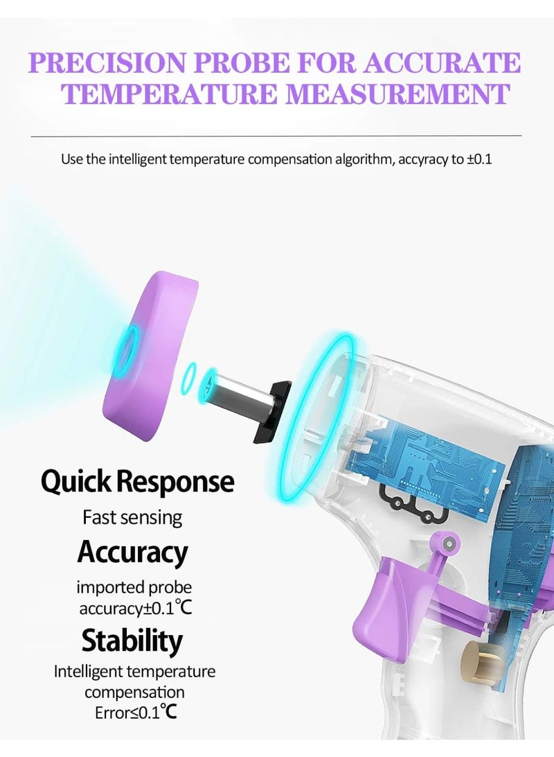 ترمومتر رقمي بـ الأشعة تحت الحمراء - قياس بدون تلامس - دقة وفورية للأطفال والكبار ومتابعة حالات الحمى - Image 3
