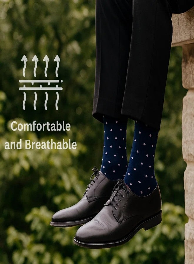 Alpine Swiss Mens Cotton 6 Pack Dress Socks Solid Ribbed Argyle Shoe Size 6-12 (One Size, Nautical Pack) - Image 3