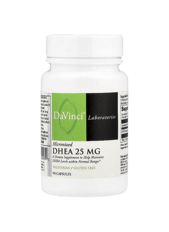 DaVinci Laboratories DaVinci Laboratories, Micronized DHEA, 25 mg , 90 Capsules  - Image 1