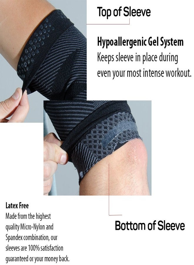OS1st ES6 Elbow Compression Bracing Sleeve (One Sleeve) relieves Tennis or Golfer's Elbow, Cubital Tunnel Syndrome, Supports Damaged Tendons and Controls Forearm Pain (Large, Black) - Image 5