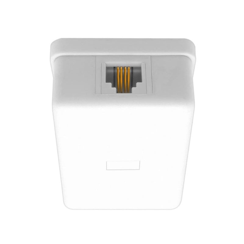 RIVER FOX Phone Jack Surface Mount Single Port Telephone Jack Box 2 Screw Terminals to 1 RJ11 6P2C Female White,Pack of 2 - Image 3