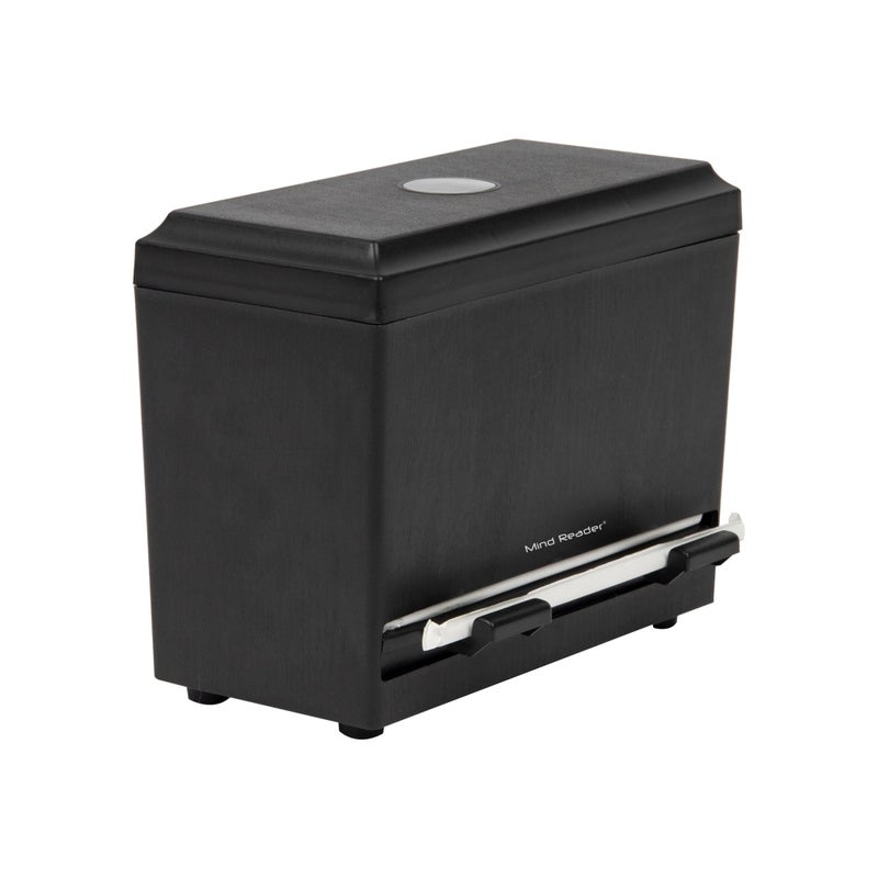 Mind Reader حامل مصاصات مايند ريدر موزع أقلام ضروري للفصل إمدادات المطاعم بلاستيك 925L x 45W x 75H أسود