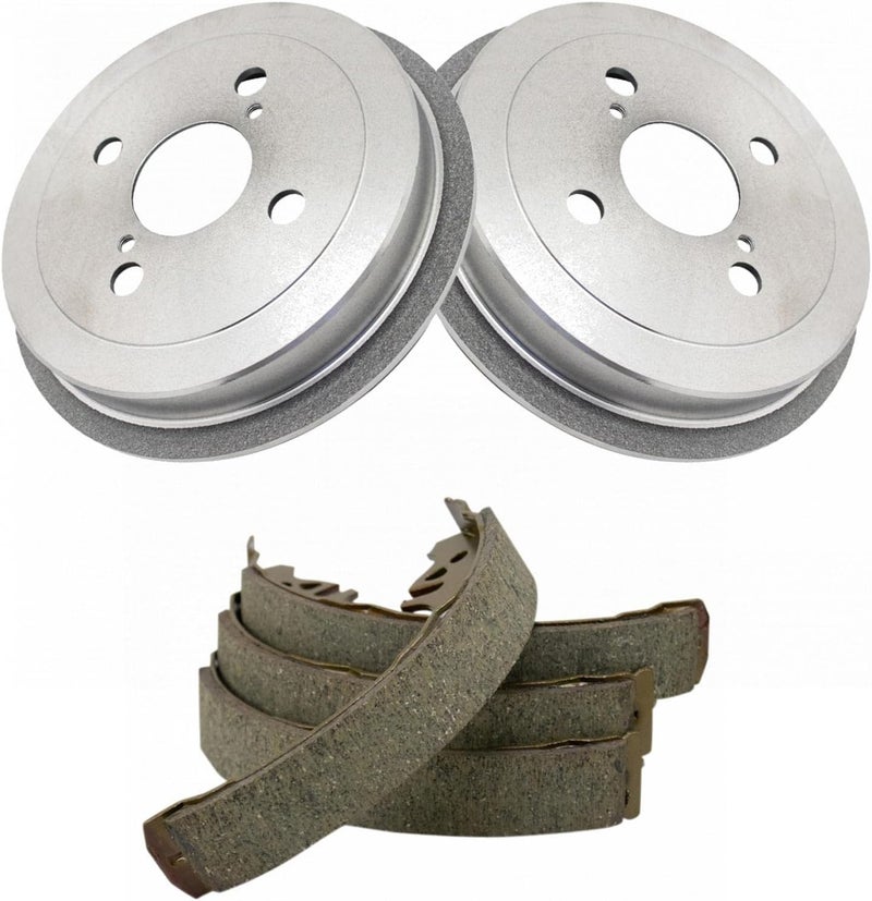 TRQ Rear Brake Shoe & Drum Kit Compatible with 2000-2005 Toyota Echo - Image 3