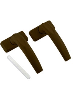 Sharpdo Brown Door Handles 2 Piece Aluminum Alloy Door Handle Solid Aluminum Handle White Aluminum Door Handle Fits Common Doors And Balcony Doors  - Image 1