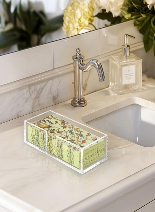 Kordory Acrylic Guest Towel Holder Tray for Bathroom, Clear Counter Rectangular Bathroom Napkin Holder for Ktichen, Modern Disposable Hand Towel Holder Tray for Home, Bar, Hotel, Office - Image 5