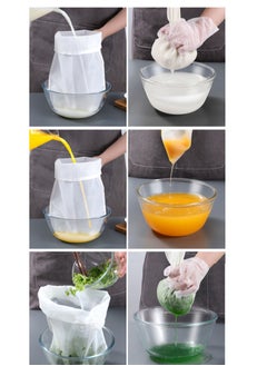 RTYY 4pcs Food Grade Soy Milk Filter Bags Vegetable juice filter bag, 200Mesh 75Micron 20*30CM Fine Mesh Bag Milk Filter Bag All Purpose Food Strainer Nylon Cheesecloth  - Image 3