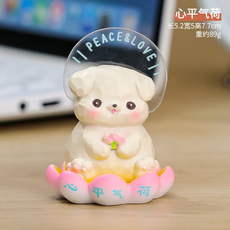 Cute Emotion Lotus Figurine Desk Decor Xinping Qi Lotus 