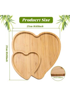 Bamboo Serving Tray Heart Shaped Cheese Board, Charcuterie Boards Heart Wood Tray for Food, Rustic Farmhouse Serving Tray Plate, Salad Plate Dinner Plate, Cake Plate, Decorative Tray, 10.63 x 10.63 Inch - pzsku/Z5411B4176CD673C08C34Z/45/_/1727259219/1f750851-2c8b-4f9b-aa4b-a4c4a15088c2