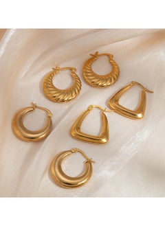 Generic Irregular earrings, fashionable stainless steel, Middle Eastern jewelry, niche design earrings, temperament, light luxury accessories  - Image 5