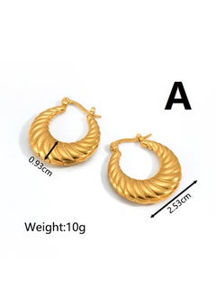 Generic Irregular earrings, fashionable stainless steel, Middle Eastern jewelry, niche design earrings, temperament, light luxury accessories  - Image 2