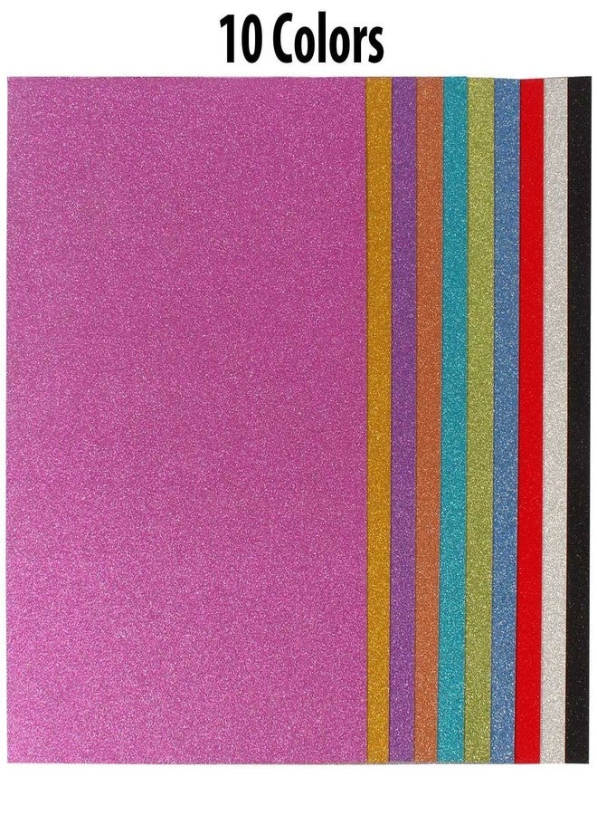 Abaj A4 Size 250 GSM Glitter Paper Paperboard for Art and Craft (Assorted Colors) -Set of 10 - Image 4