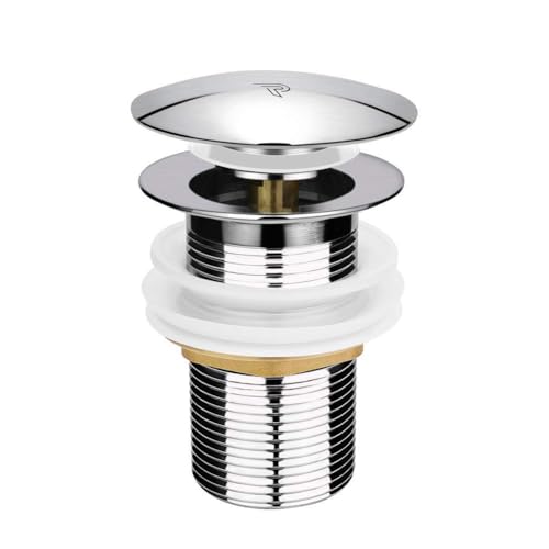 Pixaflo 3-Inches Stainless Steel Pop-Up Waste Coupling for Wash Basin & Sink | Full Threaded G1¼” | Durable Anti-Rust Bathroom Drain Plug | Universal Fit for Vanity & Countertop | Chrome Finish - Image 1