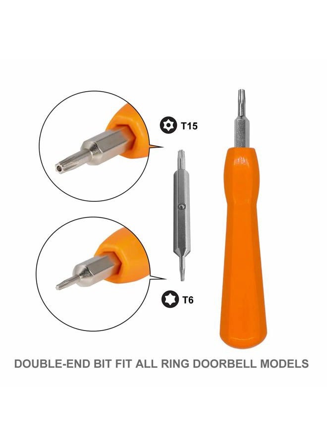 EMiEN Screwdriver for Ring Doorbell, Torx T6 T15 Bit Screwdriver For Ring Video Doorbell,Doorbell 2,Doorbell Pro And Elite Battery Change, Charge & Replacement, Wifi Password Reset Access - Image 2