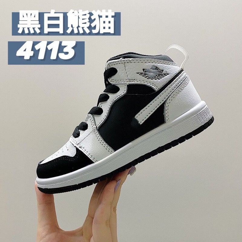 Pt Pure Original Aj Children'S Shoes High-Top Board Shoes Dexun Soft Bei Slip-On Caterpillar Children'S Shoes Velcro New Forrest Gump Shoes - Image 1