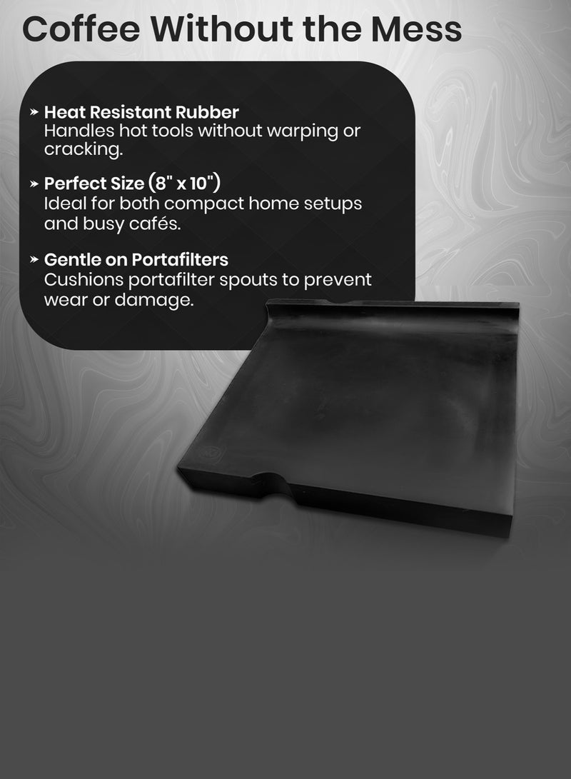 Rattleware Premium Barista Mat (8" x 10") Non-Slip Coffee Tamp Mat & Espresso Tamping Mat – Durable Tamp Mat for Counter Protection – Heatproof Coffee Tamping Mat for Baristas - Image 3