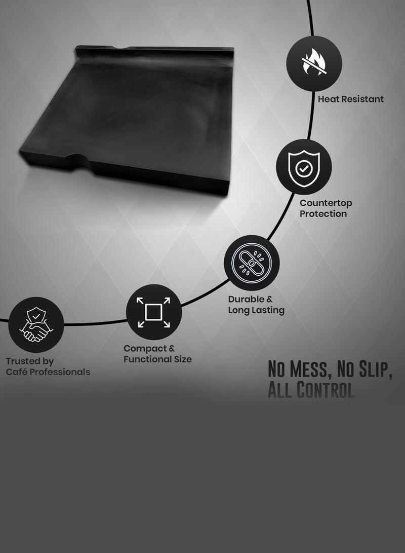 Rattleware Premium Barista Mat (8" x 10") Non-Slip Coffee Tamp Mat & Espresso Tamping Mat – Durable Tamp Mat for Counter Protection – Heatproof Coffee Tamping Mat for Baristas - Image 4