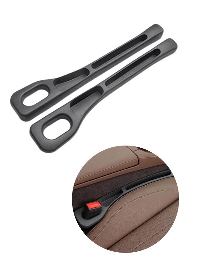 Car Seat Gap Filler Organizer Soft Flexible Design Prevents Items from Falling Enhances Driving Safety for Phones Wallets Keys (black) - Image 1