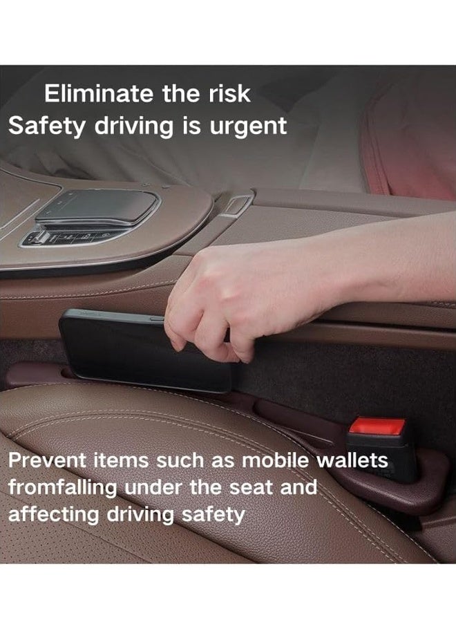 Car Seat Gap Filler Organizer Soft Flexible Design Prevents Items from Falling Enhances Driving Safety for Phones Wallets Keys (black) - Image 5