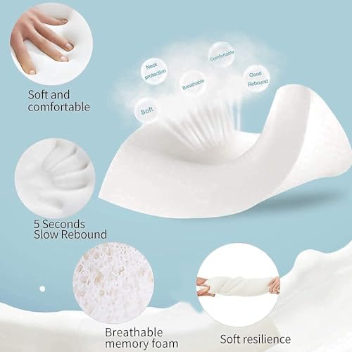 Blairmore Memory Foam Pillow, Contour Cervical Orthopedic Memory Foam Pillows Supports Neck Pain and Shoulder Pain for Sleeping, Ergonomic Cervical Pillow Neck Support Pillow for Side Back (Y1) - Image 4