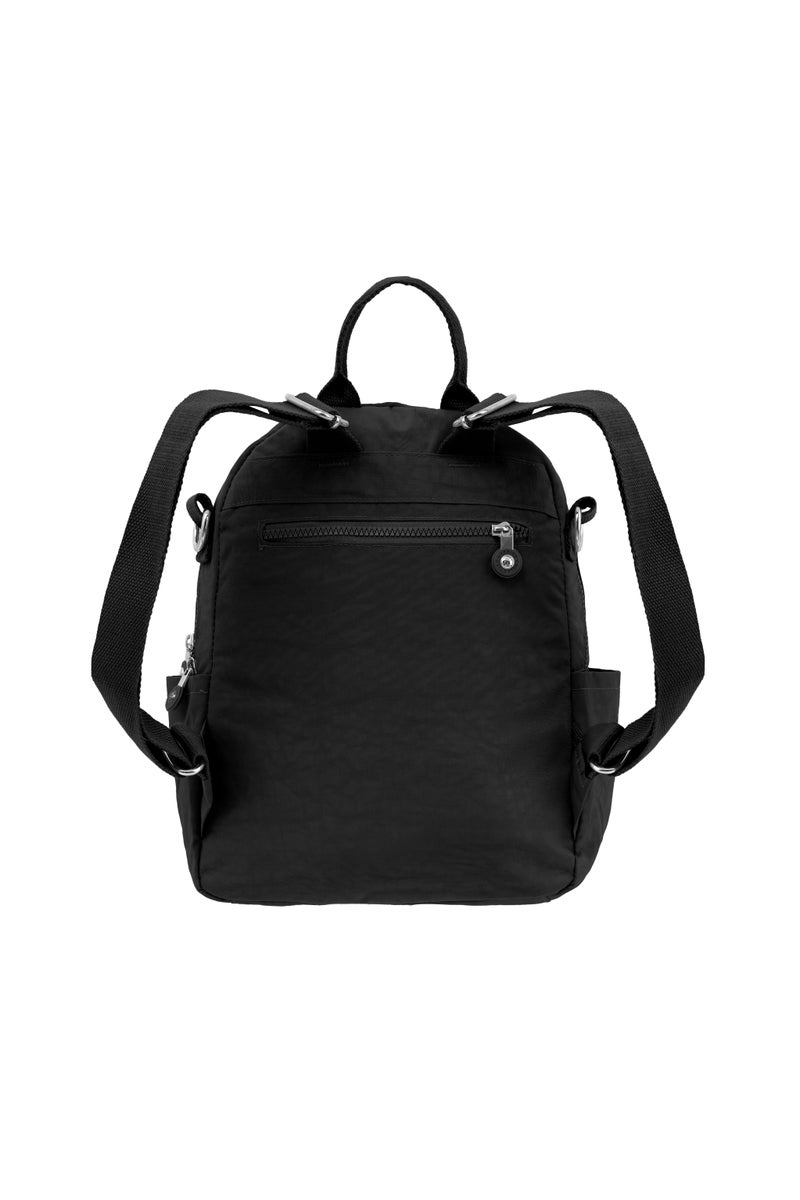 CAPRICE COLLECTION Unisex AllDay Small Backpack – Waterproof Nylon, Adjustable Straps, Detachable Shoulder Strap Black  - Image 5
