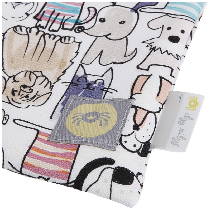 Itzy Ritzy Sealed Wet Bag with Handle â€“ Wet Bag for Travel, Swimsuits, Cloth Diapers, Gym Clothes & Toiletries - Washable & Reusable with Water Resistant Lining - Measures 11â€ x 14â€ (Cats & Dogs) - Image 4