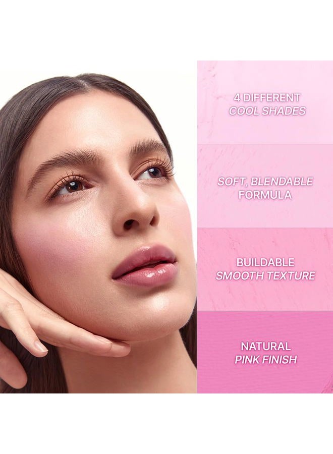 Dasique Blending Mood Cheek #06 Berry Smoothie | 4 Blendable Shades in Lightweight Smooth Powder | Vegan | Pink Blush - Image 2