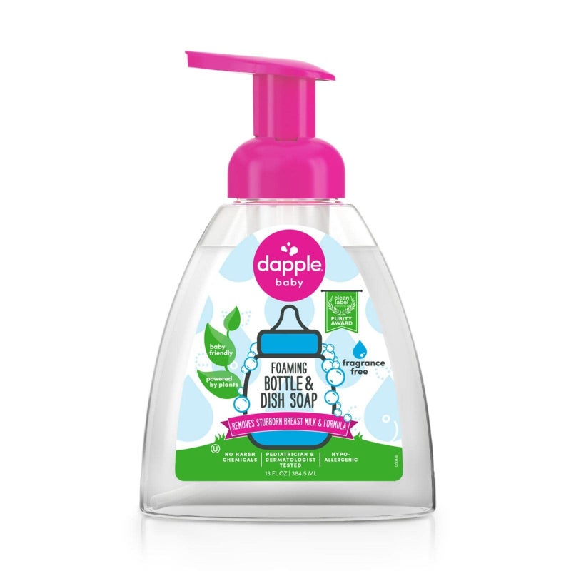 Dapple Foaming Dish Soap, Hypoallergenic for Sensitive Skin, Powered by Plants, Fragrance Free 13 Fl Oz (Pack of 1) - Image 1