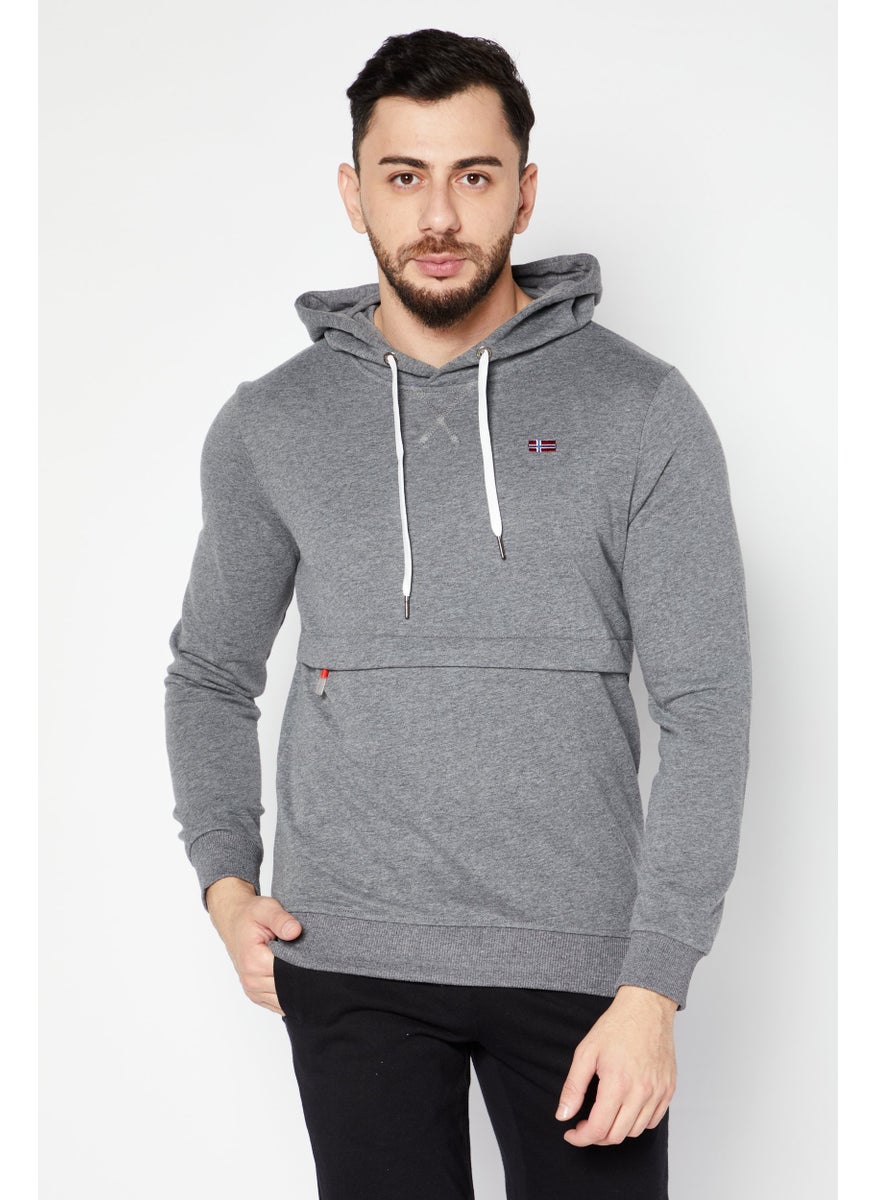 Nordland Men Sportswear Fit Outdoor Sweatshirt, Grey  - Image 1