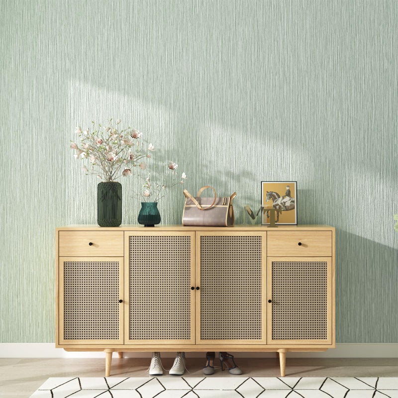 Haimin Grasscloth Wallpaper Textured 24in X 393in Fabric Contact Paper Textured Linen Peel and Stick Self-Adhesive Thick Vinyl Embossed Wallpaper - Image 3