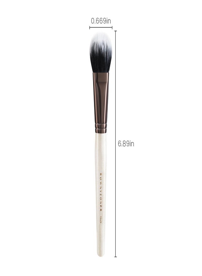 ROWNYEON Lunar Shadow Stippling Blush Brush with Synthetic Bristles for Liquid & Cream - Streak-Free, No-Patch Finish for Natural Flush (YS123) - Image 5