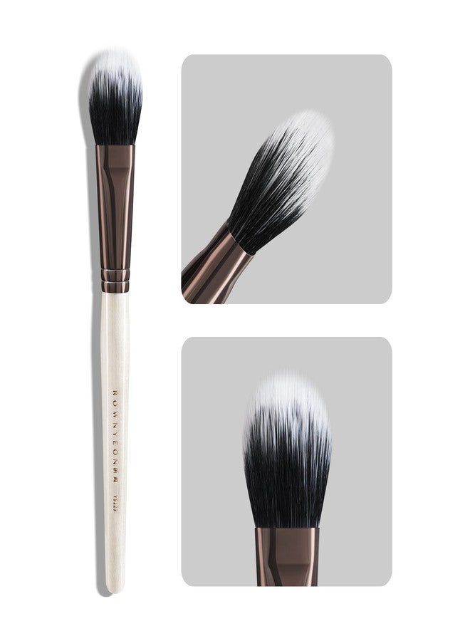 ROWNYEON Lunar Shadow Stippling Blush Brush with Synthetic Bristles for Liquid & Cream - Streak-Free, No-Patch Finish for Natural Flush (YS123) - Image 1