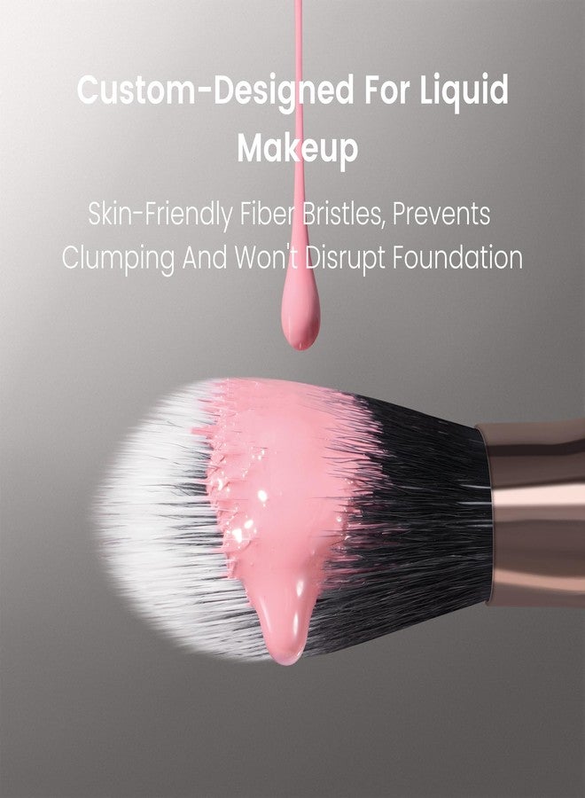 ROWNYEON Lunar Shadow Stippling Blush Brush with Synthetic Bristles for Liquid & Cream - Streak-Free, No-Patch Finish for Natural Flush (YS123) - Image 3