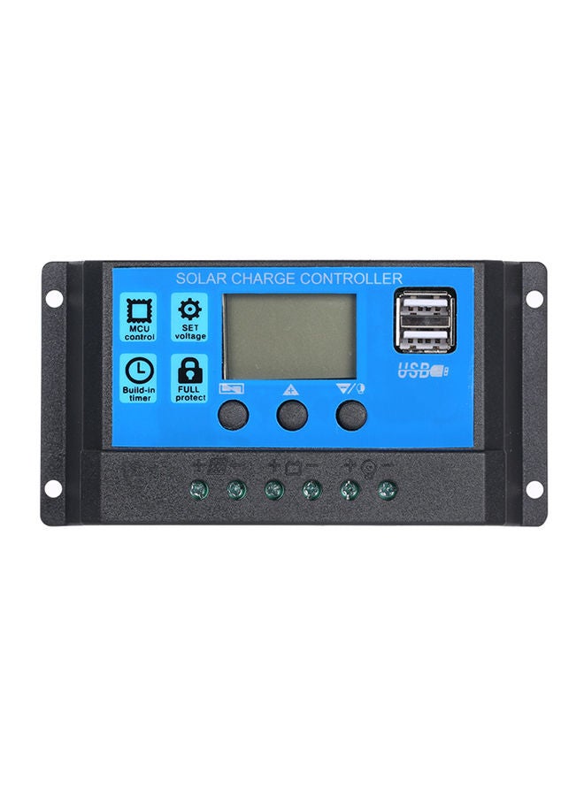 NIBEMINENT Solar Charge Controller With USB Blue/Black 13.50x4x8centimeter  - Image 2