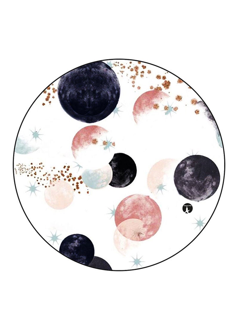Art Printed Mouse Pad Round  Multicolour