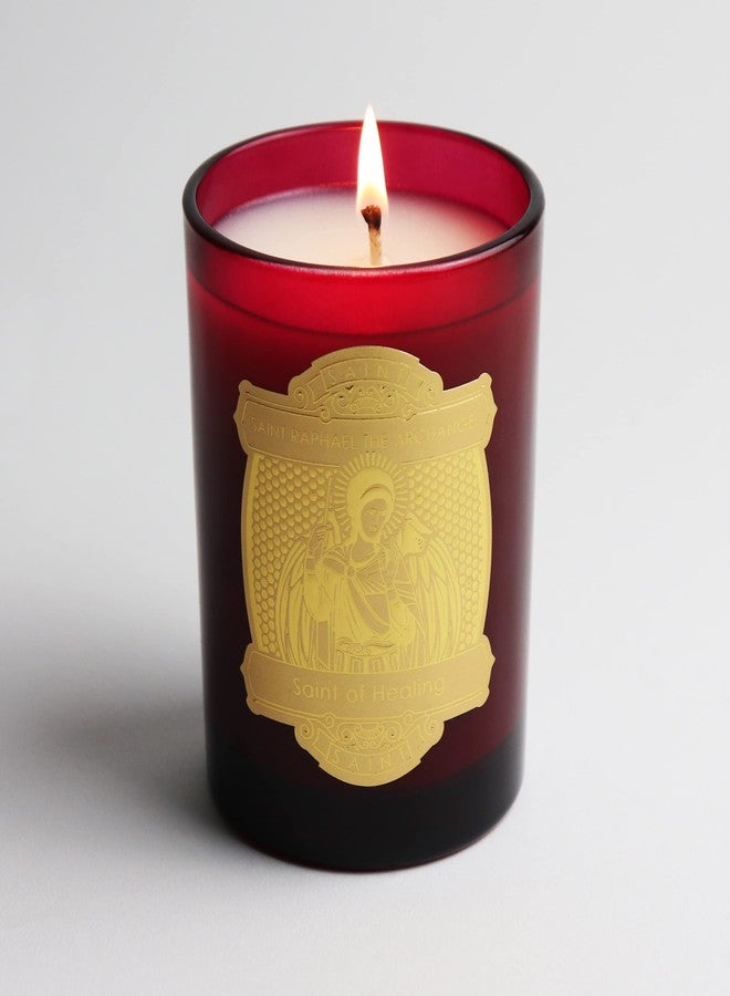 SAINT Raphael The Archangel Scented Candle with Prayer, Prayer Coin, & Holy Oil, Saint of Healing, Soy Coconut Aromatherapy Candle with 80 Hour Burn Time, Special Edition, Great Fragrant Easter Gift - Image 3