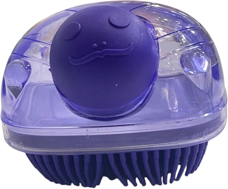 Bisha Pish-216-2237 Refillable Soft Silicone Shower Scrubber - Mauve