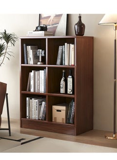 XiuWoo 3 Tier High-Capacity Free-Standing Wood Bookcase Racks, Floor-to-Ceiling Home Storage Cabinets, Multi-Layer Low Lattice Cabinets, Multipurpose Display Organizer Shelf for Home, Office  - Image 1