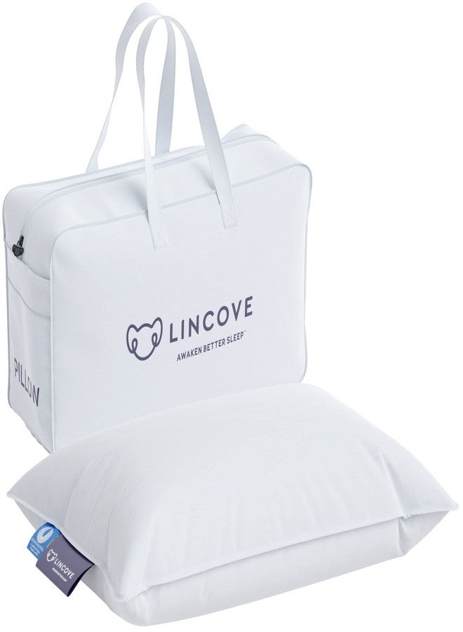 Lincove Canadian Down Toddler Pillow for Sleeping - Perfect for Kids Travel Pillow, Nap Time, Toddler Cot, Crib, Bed - 800 Fill Power, 100% Cotton Shell, 400 Thread Count (13 x 18) - Image 4