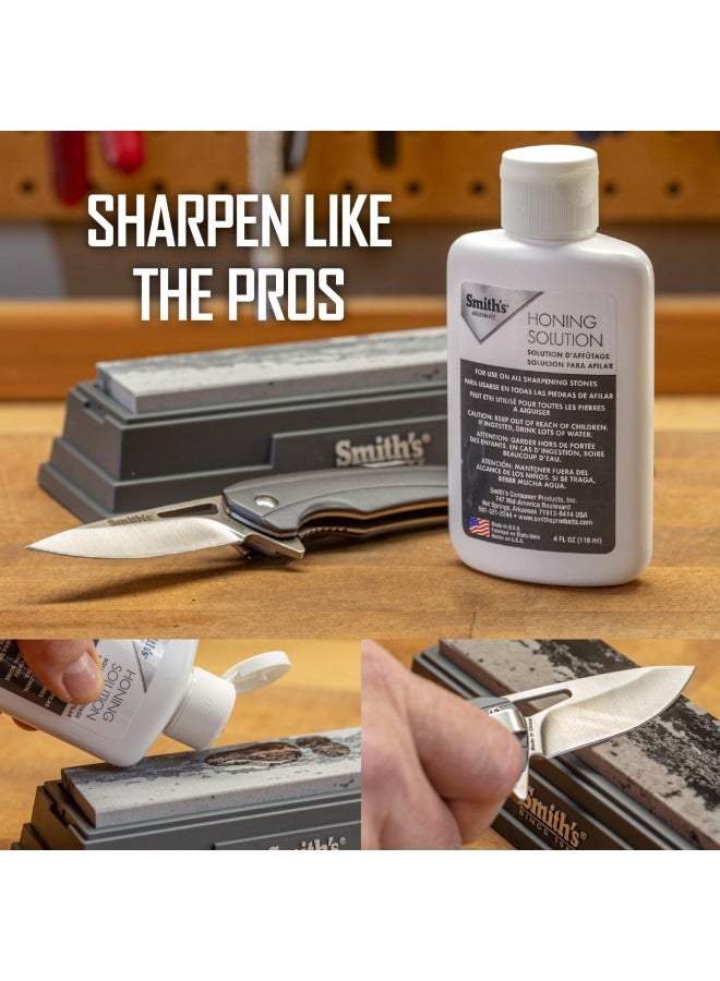 Smiths HON1 Honing Solution 4oz Bottle Lubricate Sharpening Stones BuiltIn Stone Cleaning Agents Rust Inhibitors Oil for Tool Knife Sharpening Stone Prevents Clogged Pores - Image 2
