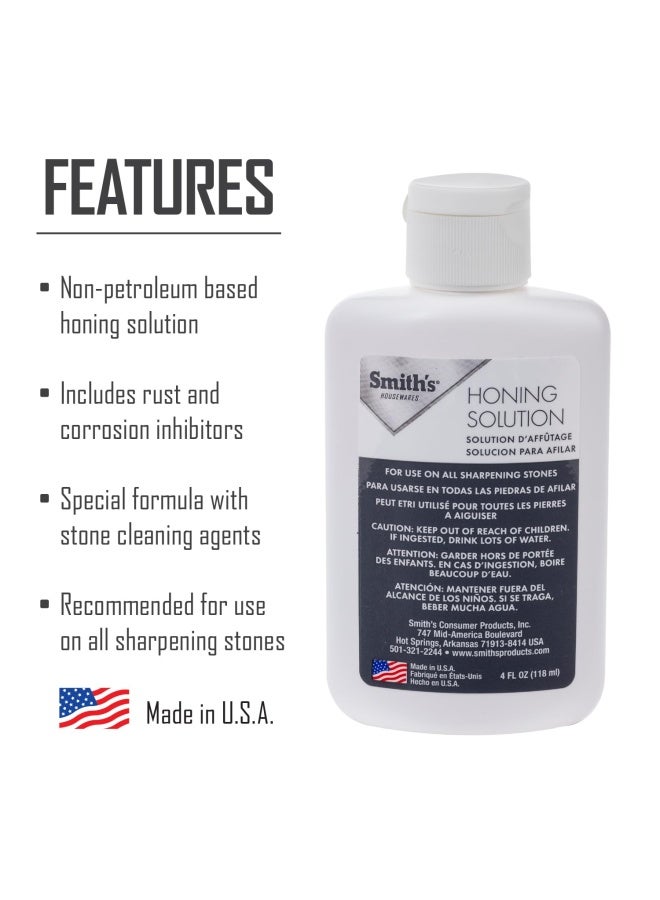 Smiths HON1 Honing Solution 4oz Bottle Lubricate Sharpening Stones BuiltIn Stone Cleaning Agents Rust Inhibitors Oil for Tool Knife Sharpening Stone Prevents Clogged Pores - Image 3