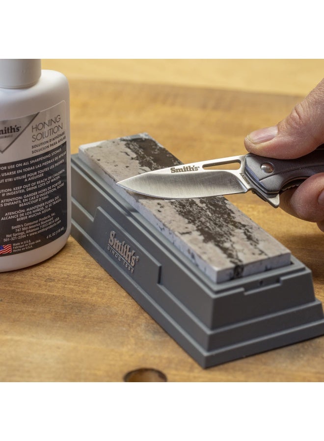 Smiths HON1 Honing Solution 4oz Bottle Lubricate Sharpening Stones BuiltIn Stone Cleaning Agents Rust Inhibitors Oil for Tool Knife Sharpening Stone Prevents Clogged Pores - Image 5
