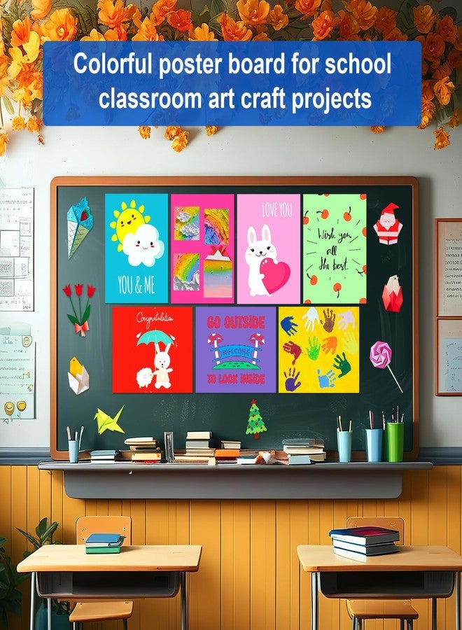 rookea 18 Pcs Colored Poster Board Paper 11x14, ROOKEA Vision Boards Bulk 230 GSM Thick Blank Smart Posterboard Card for School Arts Craft Classroom Projects Drawing Scrapbooking Graphic - Image 5