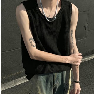 Textured Mens Tank Top Summer Loose Sleeveless Tee BX01 black - pzsku/Z5412A70E1CC4E9E3D087Z/45/1746208547/d48bcdf3-e30c-47a4-a1fd-6a5971f5ac9a