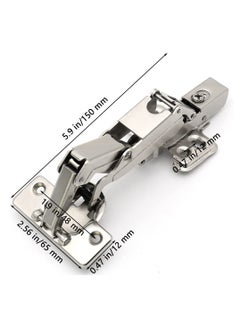 Y&D Cabinet Doors Hinges, 165 Degree Full Overlay Hinges Frameless Hydraulic Concealed Soft Closing for Corner Kitchen Folden Door (2 Pack)  - Image 2