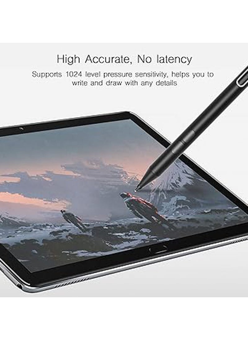 Pen for Microsoft Surface, Palm Rejection, 1024 Levels Pressure, Flex u0026 Soft HB Nib, Compatible with Surface Pro/Book/Laptop/Go, Including 2 Spare Nibs u0026 AAAA Battery