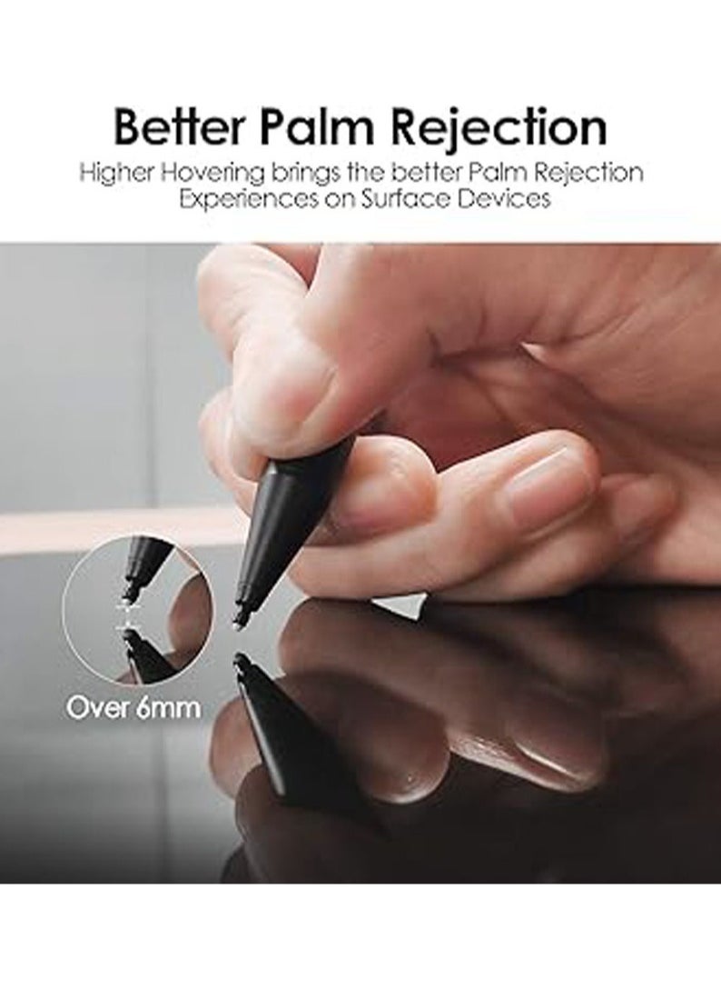 Pen for Microsoft Surface, Palm Rejection, 1024 Levels Pressure, Flex u0026 Soft HB Nib, Compatible with Surface Pro/Book/Laptop/Go, Including 2 Spare Nibs u0026 AAAA Battery