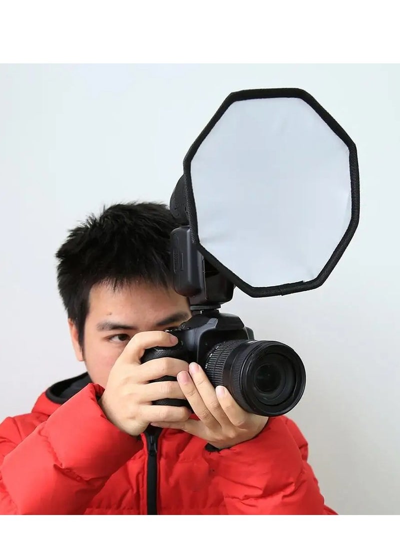 PULUZ PULUZ 20cm Universal Octangle Style Foldable Flash Light Diffuser Octagon Speedlight Diffuser Softbox Soft Box For Flash Speedlights  - Image 1