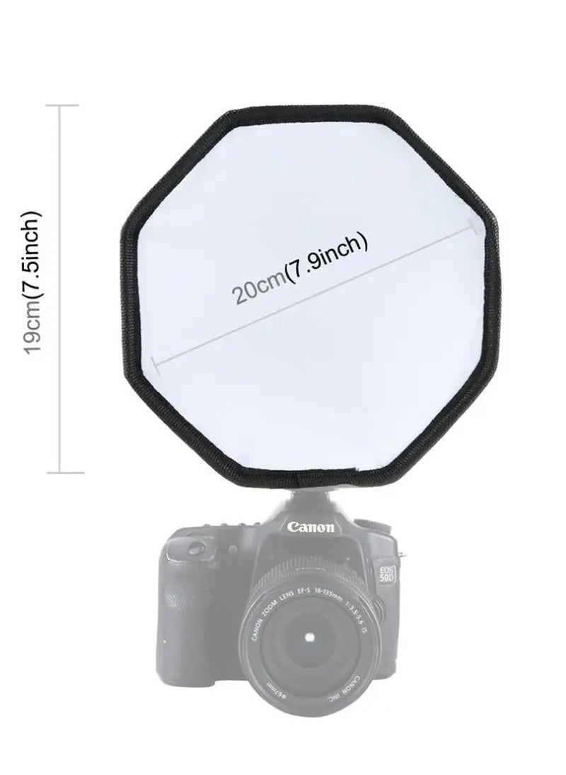 PULUZ PULUZ 20cm Universal Octangle Style Foldable Flash Light Diffuser Octagon Speedlight Diffuser Softbox Soft Box For Flash Speedlights  - Image 2